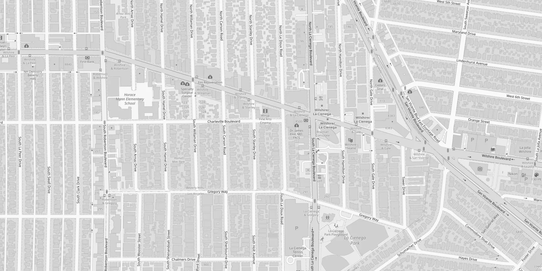 Map: Beverly Hills Temple of the Arts